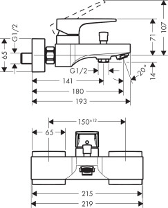 Hansgrohe Metropol Loop Banyo Bataryası 74540000 - 2