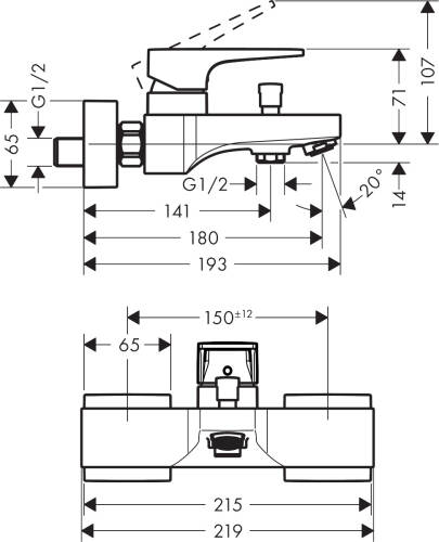 Hansgrohe Metropol Loop Banyo Bataryası 74540000 - 2