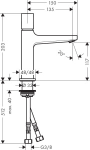 Hansgrohe Metropol Select Basmalı Lavabo Bataryası 32571000 - 2