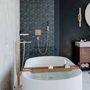 Hansgrohe Metropol Yerden Küvet Bataryası Mat Bronz 32532140 - 2