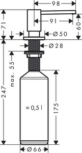 Hansgrohe Mutfak Sıvı Sabunluk Krom 40438000 - 4