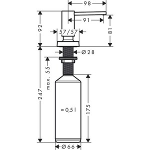 Hansgrohe Mutfak Sıvı Sabunluk Krom 40468000 - 3