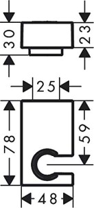 Hansgrohe Porter E Duş Askısı Mat Siyah 28387670 - 2