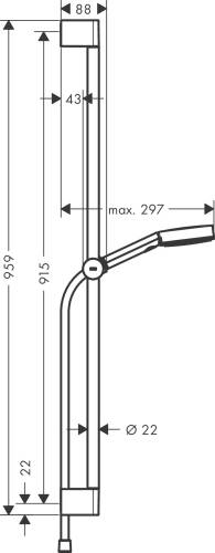 Hansgrohe Pulsify Duş seti 3jet 90cm 24171000 - 2