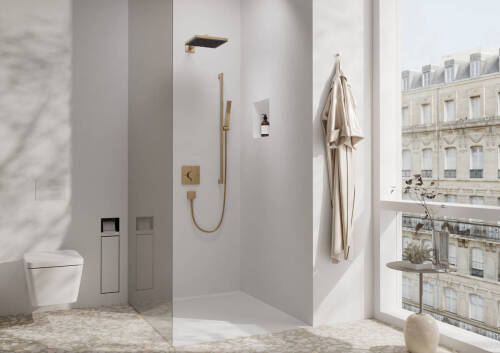 Hansgrohe Pulsify E Baton El Duşu 100 1jet EcoSmart Mat Bronz 24320140 - 2