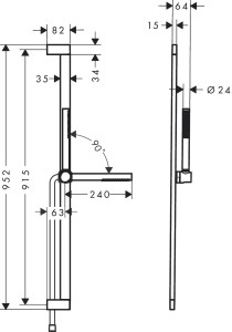 Hansgrohe Pulsify S Duş Seti EcoSmart 90cm Duş Barıyla Birlikte 24382000 - 2