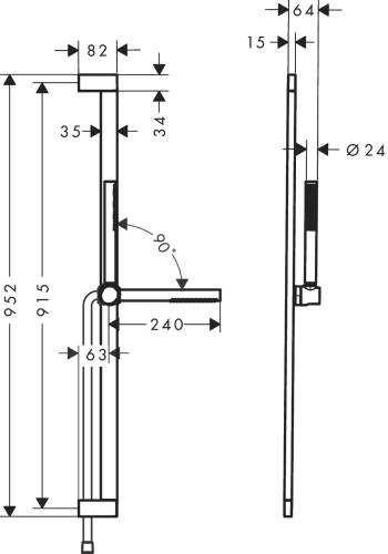 Hansgrohe Pulsify S Duş Seti EcoSmart 90cm Duş Barıyla Birlikte Mat Beyaz 24382700 - 2