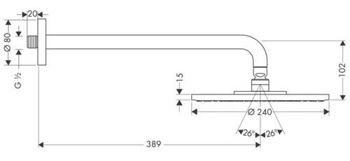 Hansgrohe Raindance Air Plate Duvardan Tepe Duşu 27474000 - 2