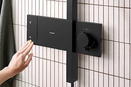 Hansgrohe Raindance Alive Q Termostatik Duş Kolonu EcoSmart Mat Siyah 24581670 - 2