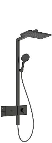 Hansgrohe Raindance Alive Q Termostatik Duş Kolonu EcoSmart Mat SiyahKrom 24581340 - 1