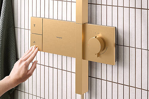 Hansgrohe Raindance Alive S Termostatik Duş Kolonu EcoSmart Mat Bronz 24583140 - 2