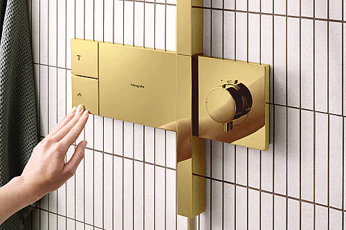 Hansgrohe Raindance Alive S Termostatik Duş Kolonu EcoSmart Parlak Altın 24583990 - 2