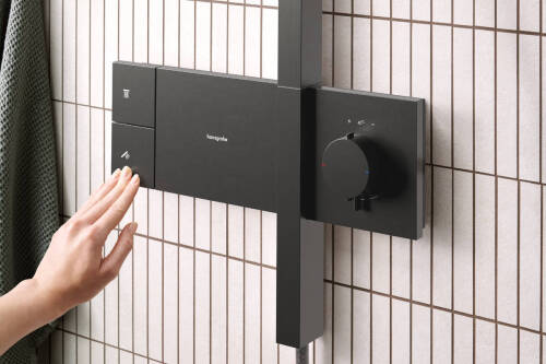 Hansgrohe Raindance Alive S Termostatik Duş Kolonu Mat SiyahKrom 24582340 - 2