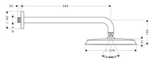 Hansgrohe Raindance Classic Air Duvardan Tepe Duşu 27424000 - 2