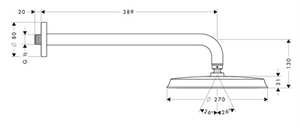 Hansgrohe Raindance Classic Air Duvardan Tepe Duşu 27424000 - 2