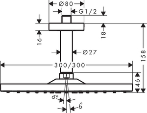 Hansgrohe Raindance E Tepe Duşu 30cm Parlak Altın 26250990 - 2