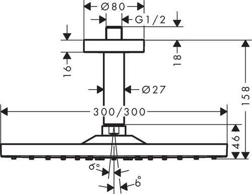 Hansgrohe Raindance E Tepe Duşu 30cm Parlak Altın 26250990 - 2