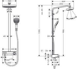 Hansgrohe Raindance Select E Termostatik Duş Kolonu 27126000 - 3