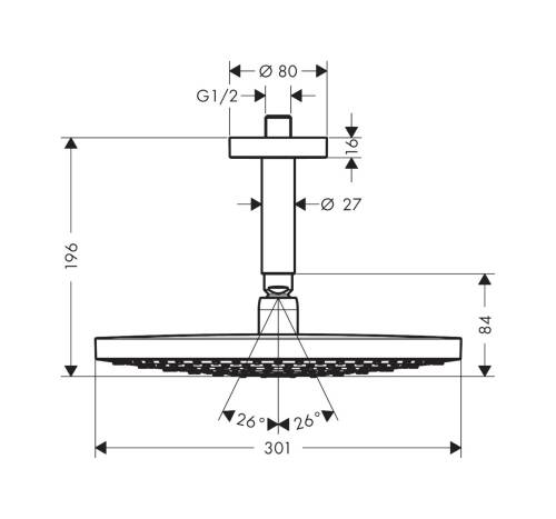 Hansgrohe Raindance Select S 30cm 2jet Tepe Duşu 27337000 - 2