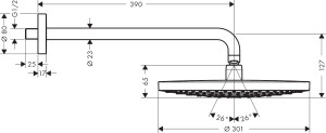 Hansgrohe Raindance Select S 30cm 2jet Tepe Duşu 27378000 - 2