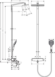 Hansgrohe Raindance Termostatik Duş Kolonu 27113000 - 3