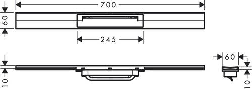 Hansgrohe RainDrain Flex Duş Kanal Seti 70cm -Mat Siyah - 6