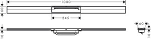 Hansgrohe RainDrain Flex Duş Kanalı 100cm Mat Siyah 56046670 - 3