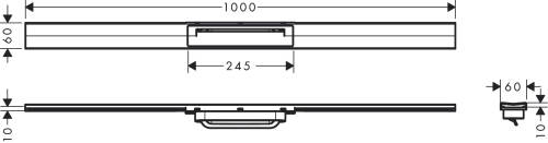 Hansgrohe RainDrain Flex Duş Kanalı 100cm Mat Siyah 56046670 - 3
