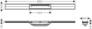 Hansgrohe RainDrain Flex Duş Kanalı 80cm Mat Siyah 56044670 - 3