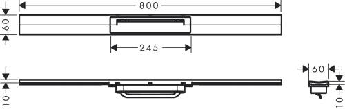 Hansgrohe RainDrain Flex Duş Kanalı 80cm Mat Siyah 56044670 - 3