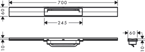 Hansgrohe RainDrain Flex Kesilebilir 70cm Mat Siyah 56043670 - 5