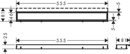 Hansgrohe RainDrain Match Seramik Kaplanabilir Çerçeveli 60cm Mat Beyaz 56036700 - 3