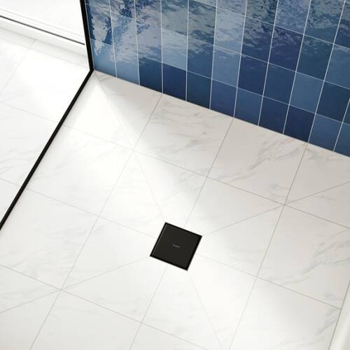 Hansgrohe RainDrain Point Yer Süzgeci 10x10 Seramik Kaplanabilir Mat Siyah 56247670 - 2