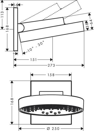 Hansgrohe Rainfinity 25cm 3jet Tepe Duşu 26232000 - 2