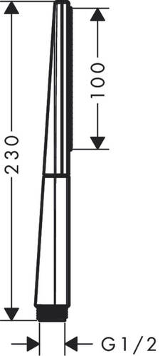 Hansgrohe Rainfinity Baton El Duşu 1jet Mat SiyahKrom 26866340 - 3