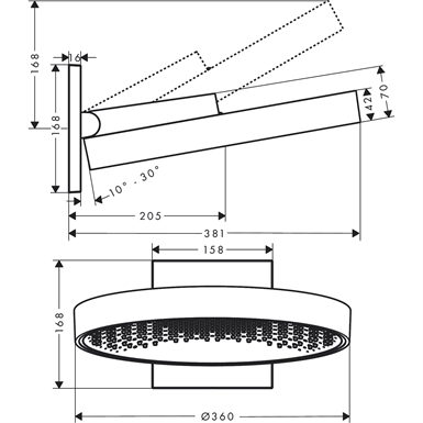 Hansgrohe Rainfinity Tepe Duşu 36cm 26230000 - 2