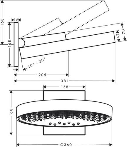 Hansgrohe Rainfinity Tepe Duşu 36cm 3 Akışlı Mat Beyaz 26234700 - 2