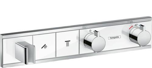 Hansgrohe RainSelect Termostatik Ankastre Banyo Bataryası 2 Çıkış Beyaz/Krom 15355400 - 1