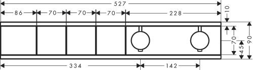 Hansgrohe RainSelect Termostatik Ankastre Banyo Bataryası 3 Çıkış Mat Siyah 15381670 - 2