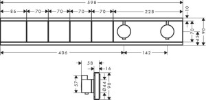 Hansgrohe RainSelect Termostatik Ankastre Banyo Bataryası 4 Çıkış Mat Siyah 15382670 - 2