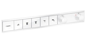 Hansgrohe RainSelect Termostatik Ankastre Banyo Bataryası 5 Çıkış Mat Beyaz 15384700 - 1