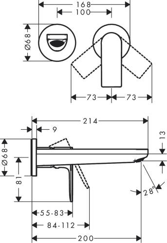 Hansgrohe Rebris E Ankastre Lavabo Bataryası 72568000 - 2