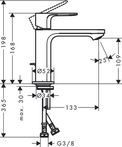 Hansgrohe Rebris E Lavabo Bataryası Cool Start Krom 72559000 - 2