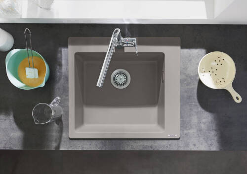 Hansgrohe S510-F450 Tezgah Üstü Granit Eviye 450 Beton Grisi 43312380 - 2