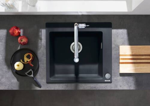 Hansgrohe S510-F450 Tezgah Üstü Granit Eviye 450 Grafit Siyahı 43312170 - 2