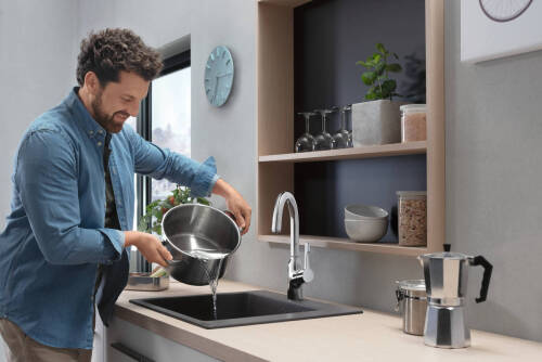 Hansgrohe S510-F450 Tezgah Üstü Granit Eviye 450 Taş Grisi 43312290 - 2