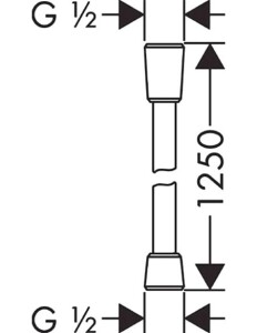 Hansgrohe Sensoflex Hortum 1.25m 28132000 - 2