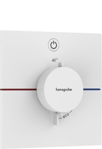 Hansgrohe ShowerSelect Comfort E Termostatik Ankastre Banyo Bataryası 1 Çıkış Mat Beyaz 15571700 - Hansgrohe