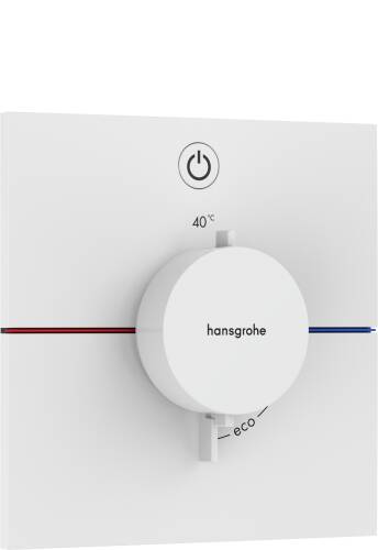 Hansgrohe ShowerSelect Comfort E Termostatik Ankastre Banyo Bataryası 1 Çıkış Mat Beyaz 15571700 - 1