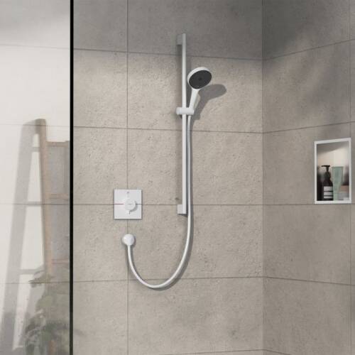 Hansgrohe ShowerSelect Comfort E Termostatik Ankastre Banyo Bataryası 1 Çıkış Mat Beyaz 15571700 - 2